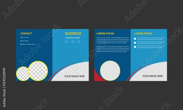Fototapeta Medical healthcare brochure cover page design template in a4 vector file.