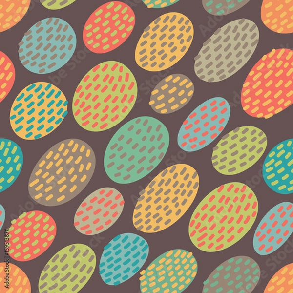 Fototapeta Simple background with colorful spots and dots. Vector Illustration.