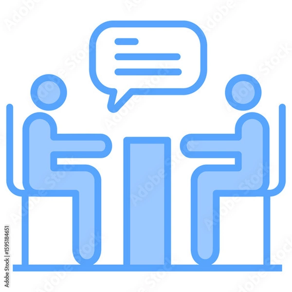 Obraz Interview Blue Icon