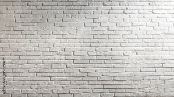 Obraz White brick wall texture with soft shadows, creating a subtle architectural depth.