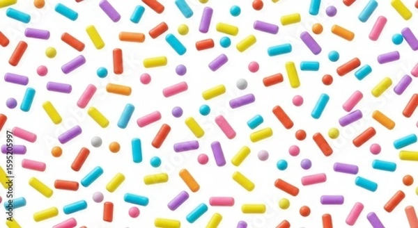 Obraz Colorful Sprinkles Background Food Decoration