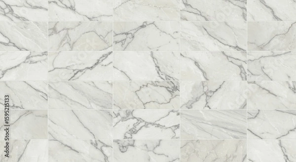Fototapeta Marble Tiles Seamless Pattern Rectangular Wall Floor Covering