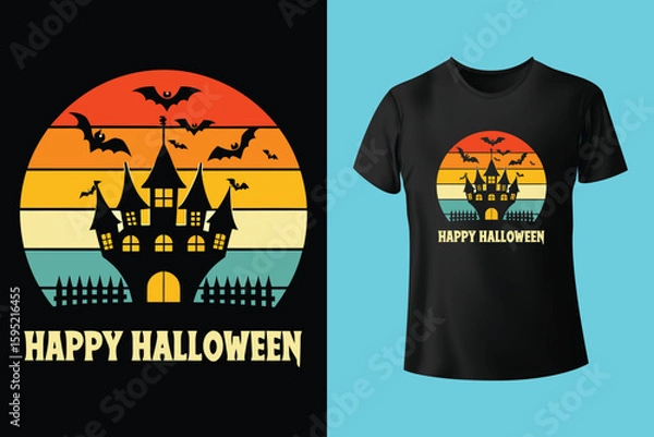 Fototapeta Halloween T-shirt Design with elegant graphic