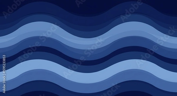 Obraz Abstract blue wave pattern resembling a seamless ocean water texture design