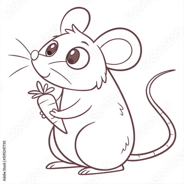 Fototapeta mouse and carrot