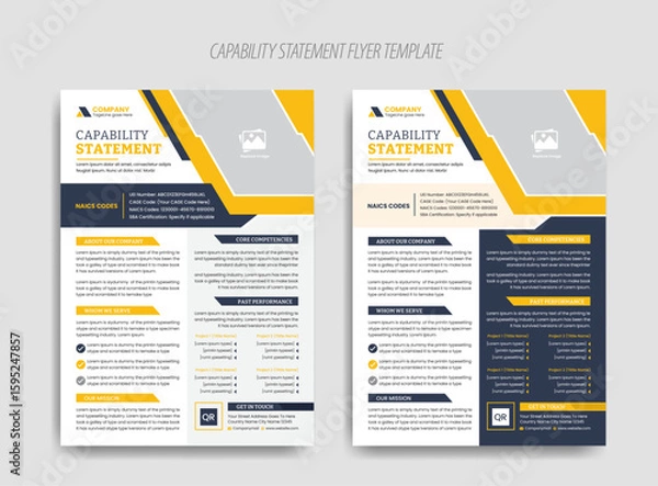 Obraz Capability Statement Template Design