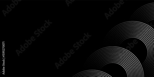 Fototapeta Circular spiral sound wave rhythm from lines.vector