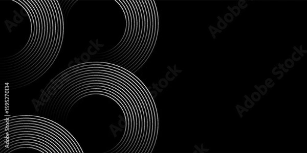Fototapeta Circular spiral sound wave rhythm from lines.vector