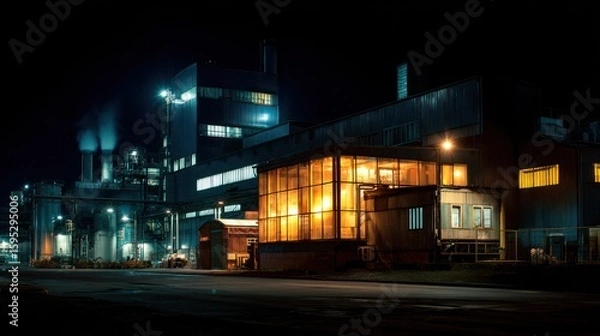 Obraz Industrial complex at night (6)