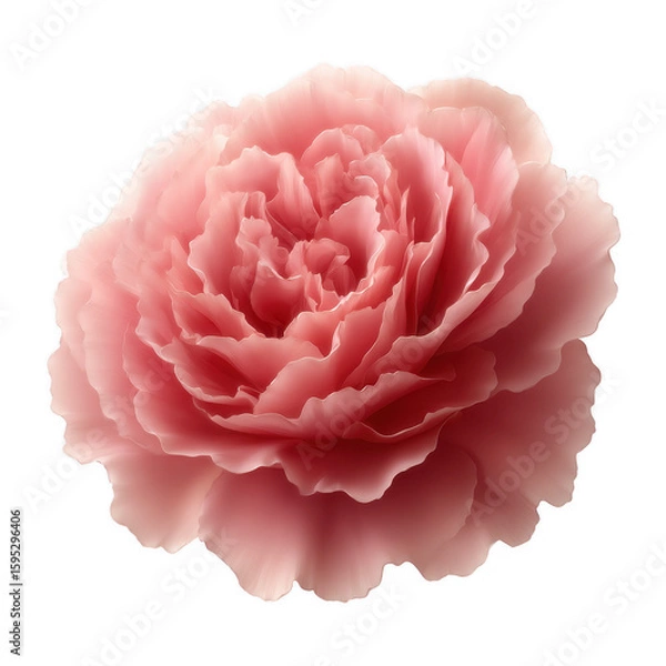 Fototapeta A beautiful pink flower with delicate petals, showcasing intricate layers and a soft, graceful appearance.