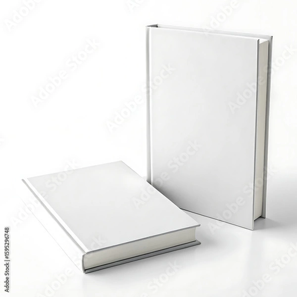 Obraz Blank white books cover