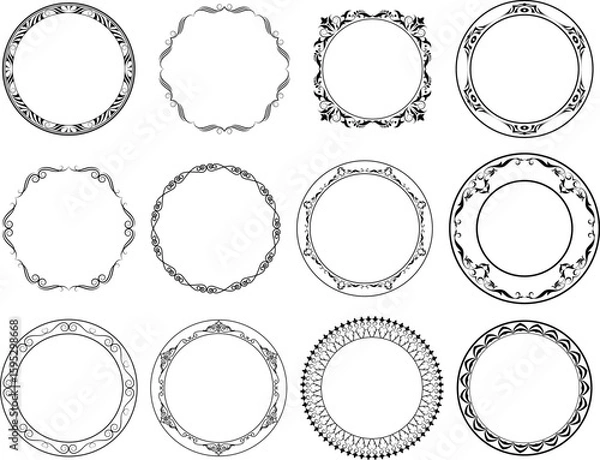 Obraz vector frames black on a white background