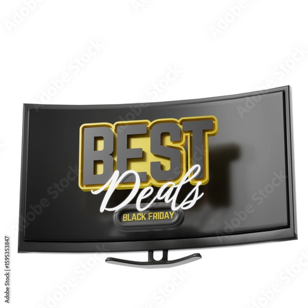 Fototapeta Best deals for Black Friday. 3D illustration.