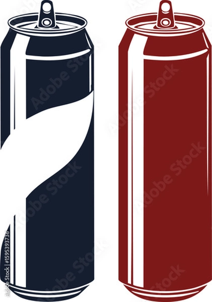 Obraz soda can stencil icon silhouette vector illustration.bottle, can, container, drink, vector, bubble, liquid, medicine, pop, refresh, serve, silhouette, soft, sparkle, sparkling, storage, transparent, 