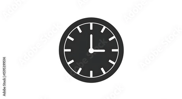 Fototapeta Clock Icon Time Management and Deadline Concepts for Productivity