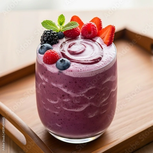 Obraz yogurt with berries