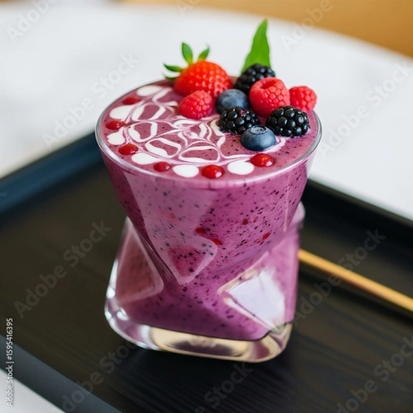 Obraz yogurt with berries