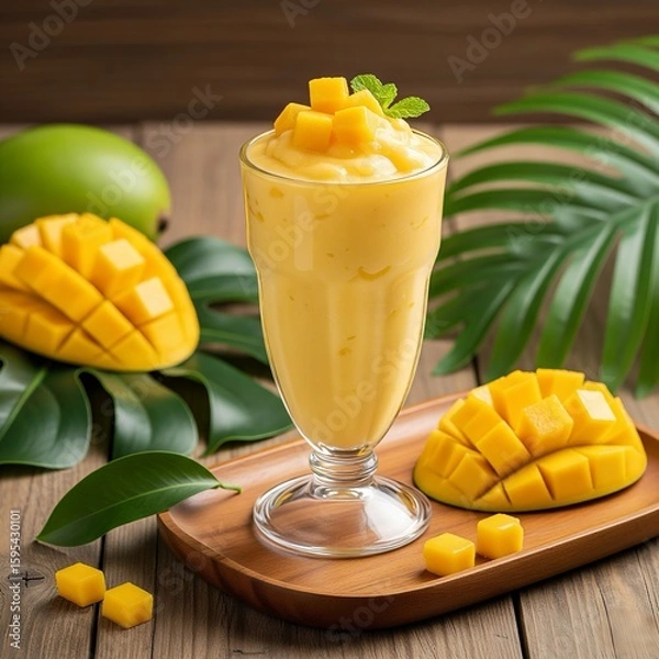 Obraz mango smoothie with banana