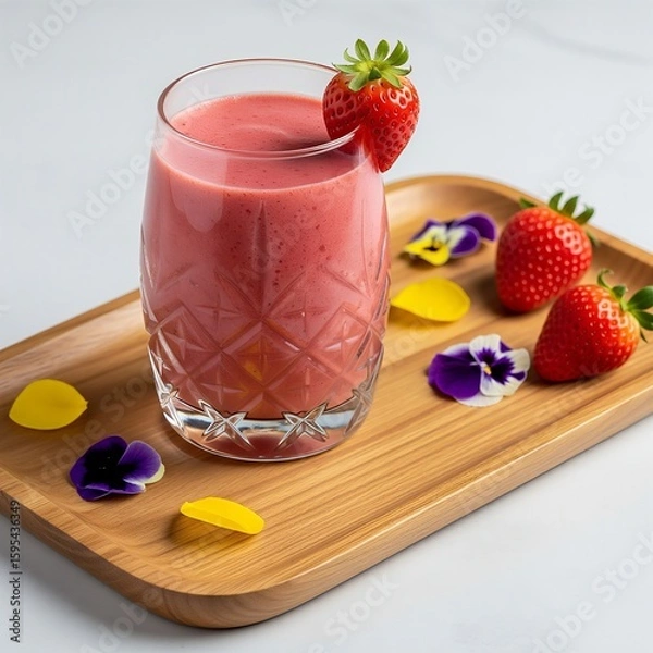 Obraz strawberry milk shake
