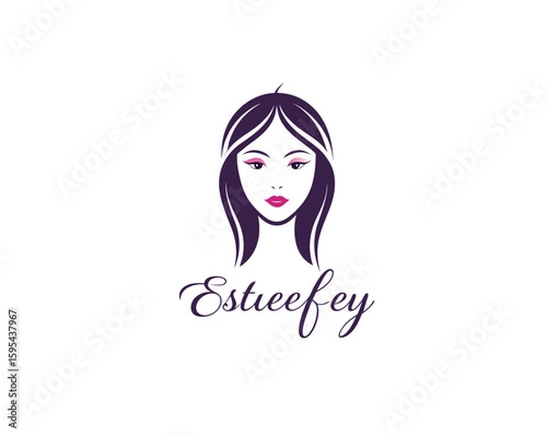Fototapeta Women beauty salon logo elegant logo for beauty academy