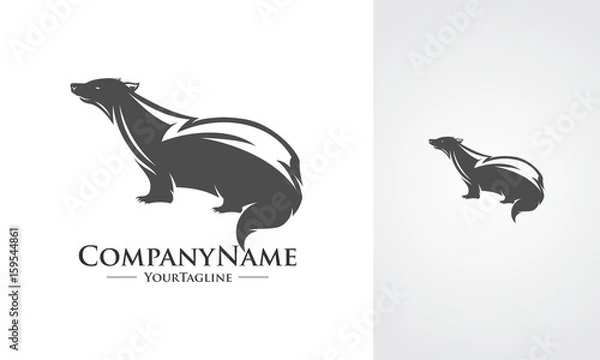 Obraz honey badger silhouettes