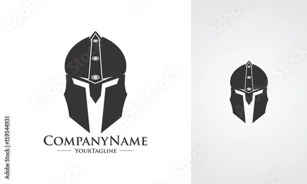 Obraz spartan helmet flat icon