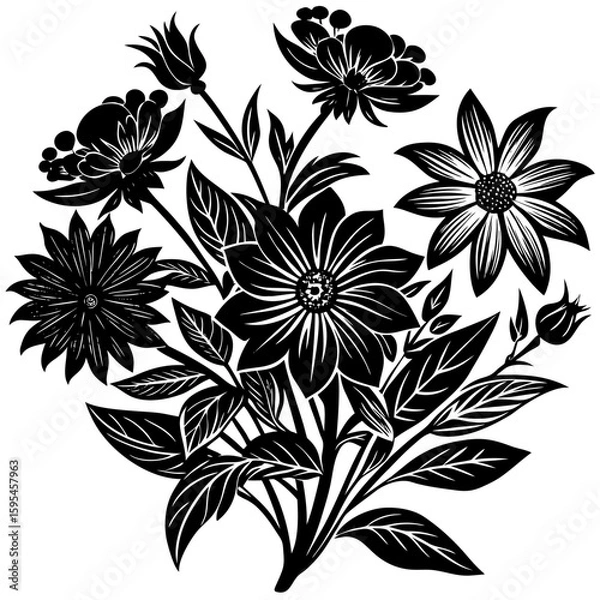 Fototapeta Create a soothing and aromatic botanical flower blend using natural dried flowers. Focus on color harmony, fragrance layering, and potential wellness benefits