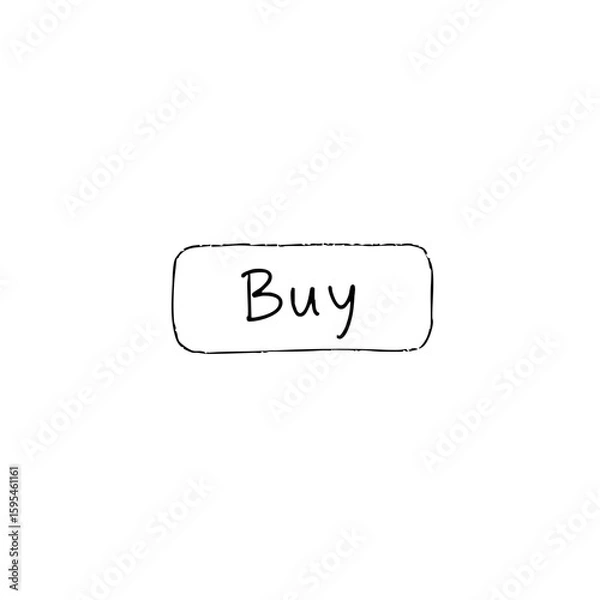 Fototapeta Simple line sketch of a buy button  