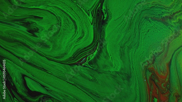 Fototapeta Magnificent water-based paint textures captured close-up of the magnificent marbling art