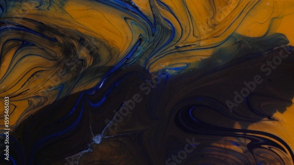 Fototapeta Magnificent water-based paint textures captured close-up of the magnificent marbling art