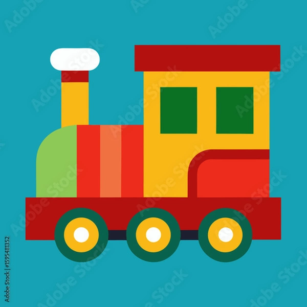 Fototapeta toy train vector art