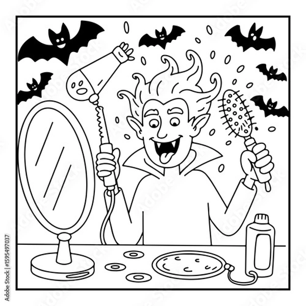 Obraz black and white coloring pages