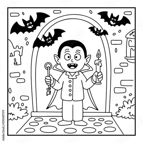 Obraz black and white coloring pages