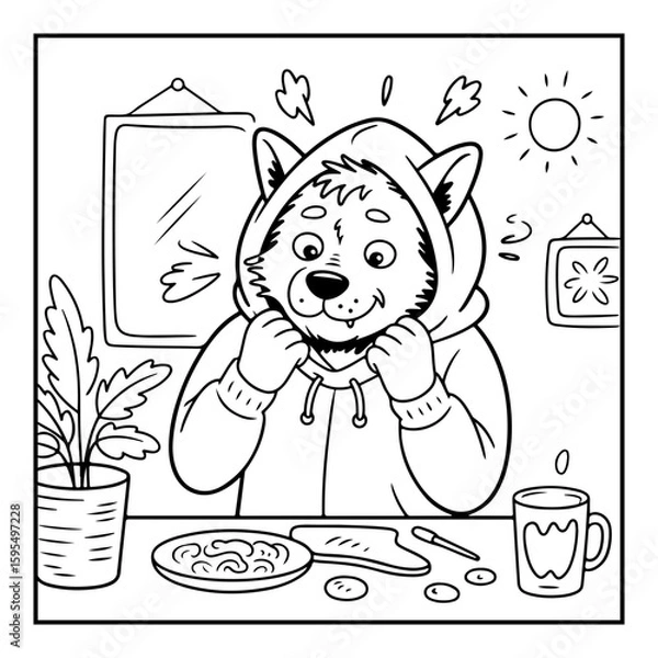 Obraz black and white coloring pages