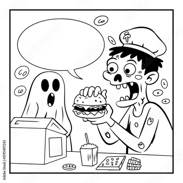 Obraz black and white coloring pages