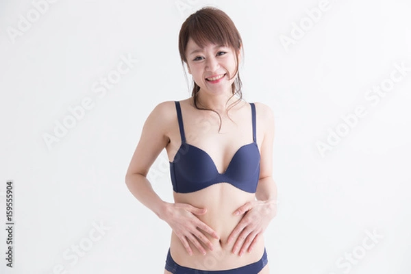 Fototapeta 下着・女性(白バック)