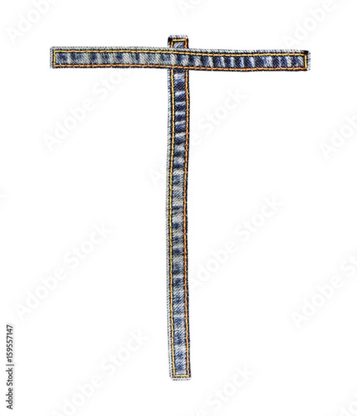 Obraz jeans alphabet T
