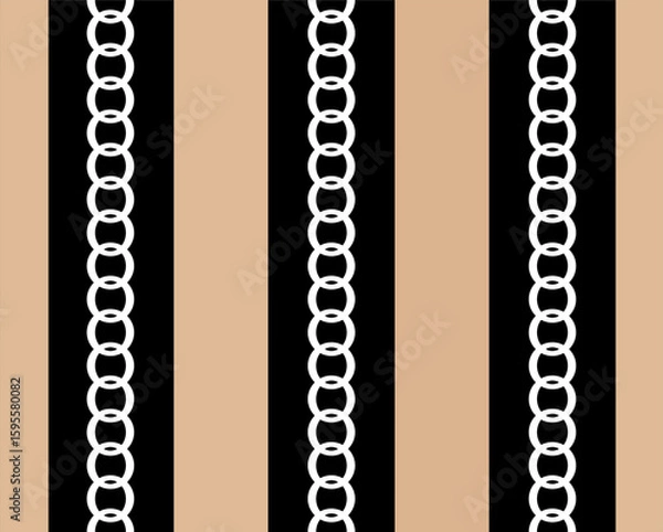 Fototapeta Seamless abstract geometric chain pattern. Vector Illustration.