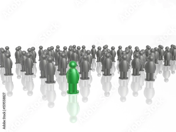 Obraz Green and grey mans