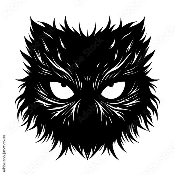 Fototapeta Spooky Eyes In The Dark Vector