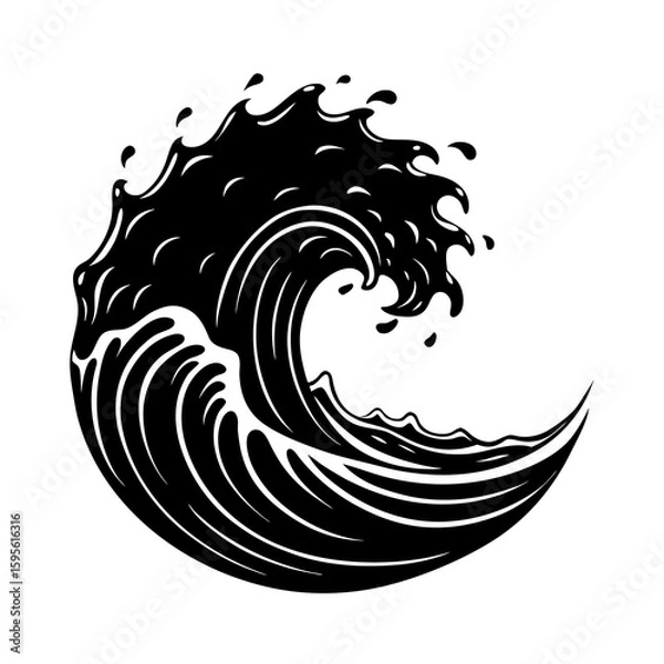 Fototapeta Underwater Wave Motion Vector