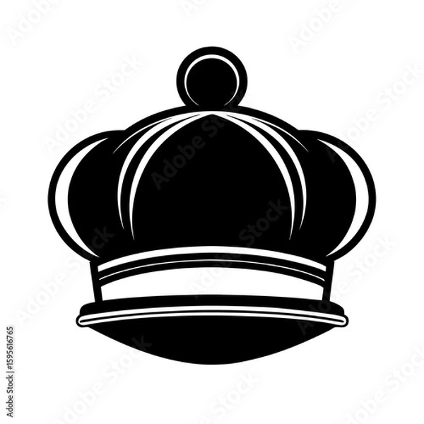 Fototapeta Wide Rimmed Chef Hat Above Serving Dish Vector