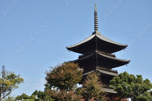 Obraz 世界遺産東寺　五重塔(京都市南区)