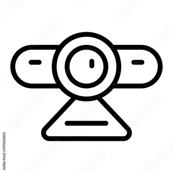 Obraz Web Cam vector line icon design