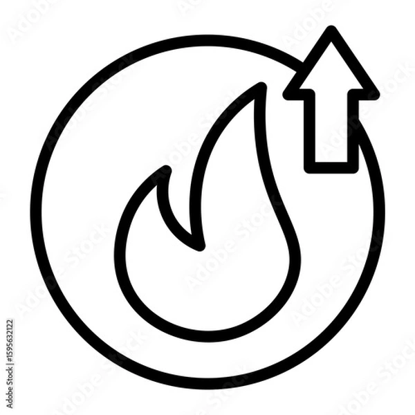 Obraz Calories vector line icon design