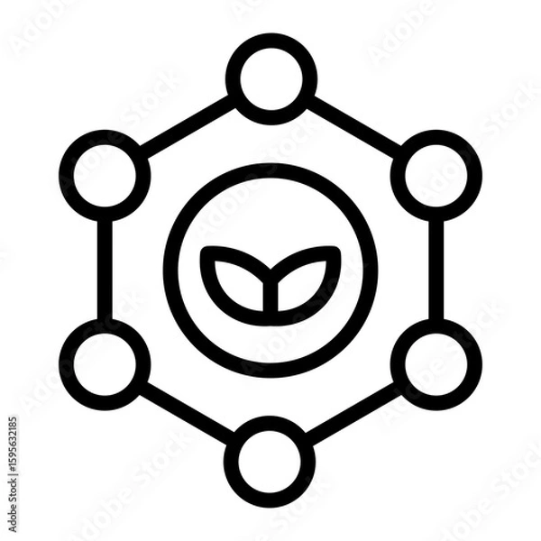 Fototapeta Antioxidants vector line icon design