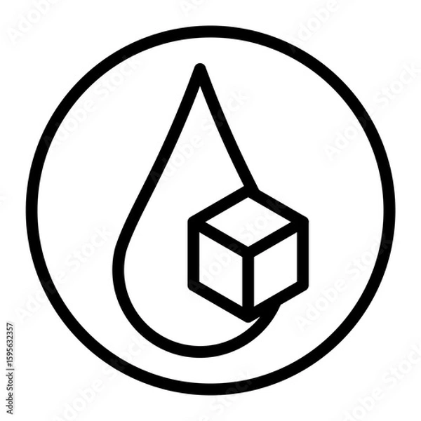 Obraz Blood Sugar vector line icon design