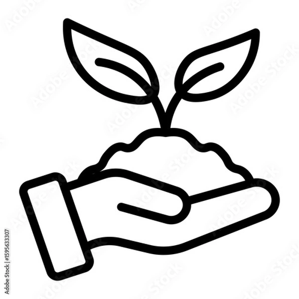 Obraz Replant vector line icon design