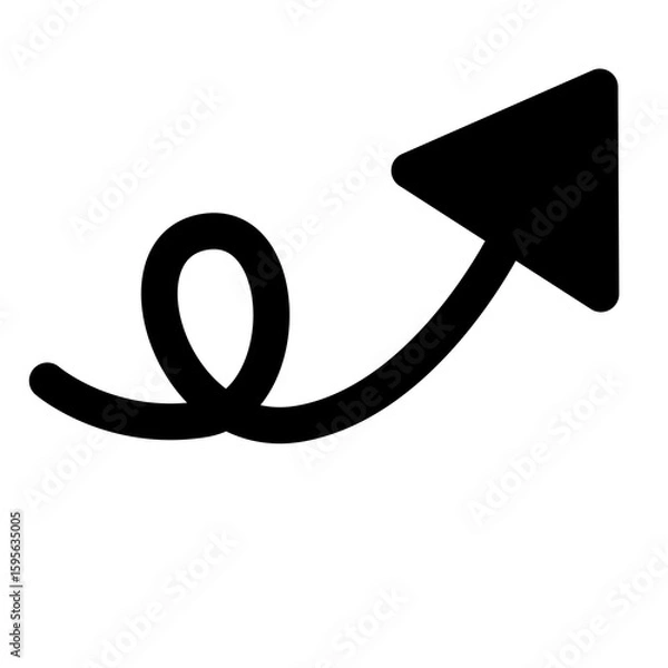 Obraz black up arrow 