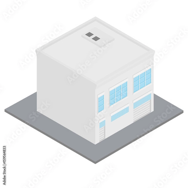 Fototapeta Isometric building icon